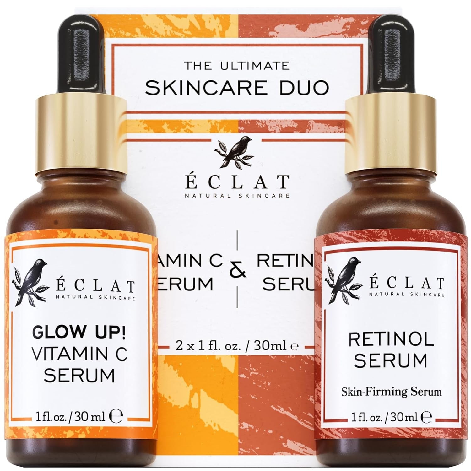 Eclat Vitamin C & Retinol Serum Set for Dull & Wrinkled Skin