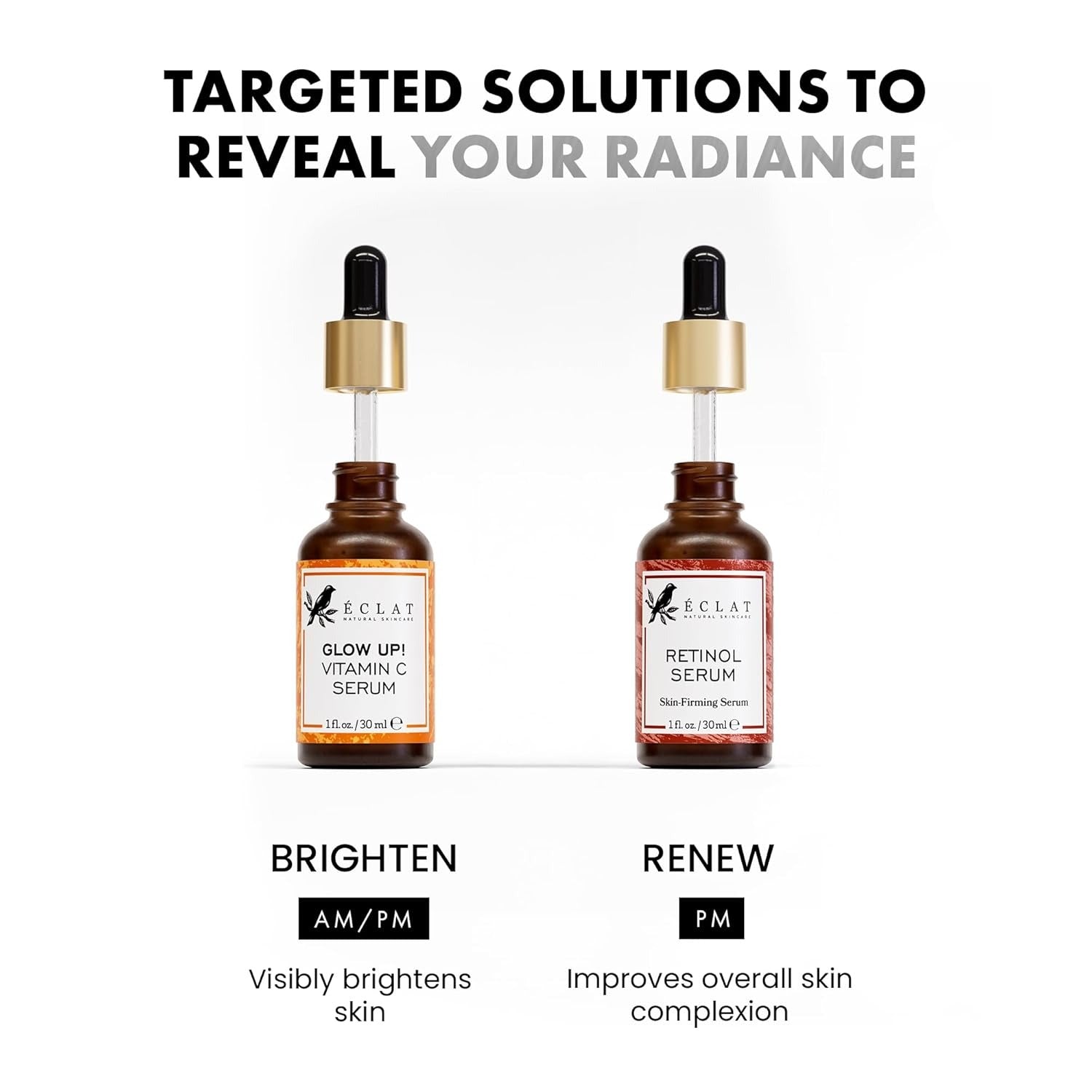 Eclat Vitamin C & Retinol Serum Set for Dull & Wrinkled Skin