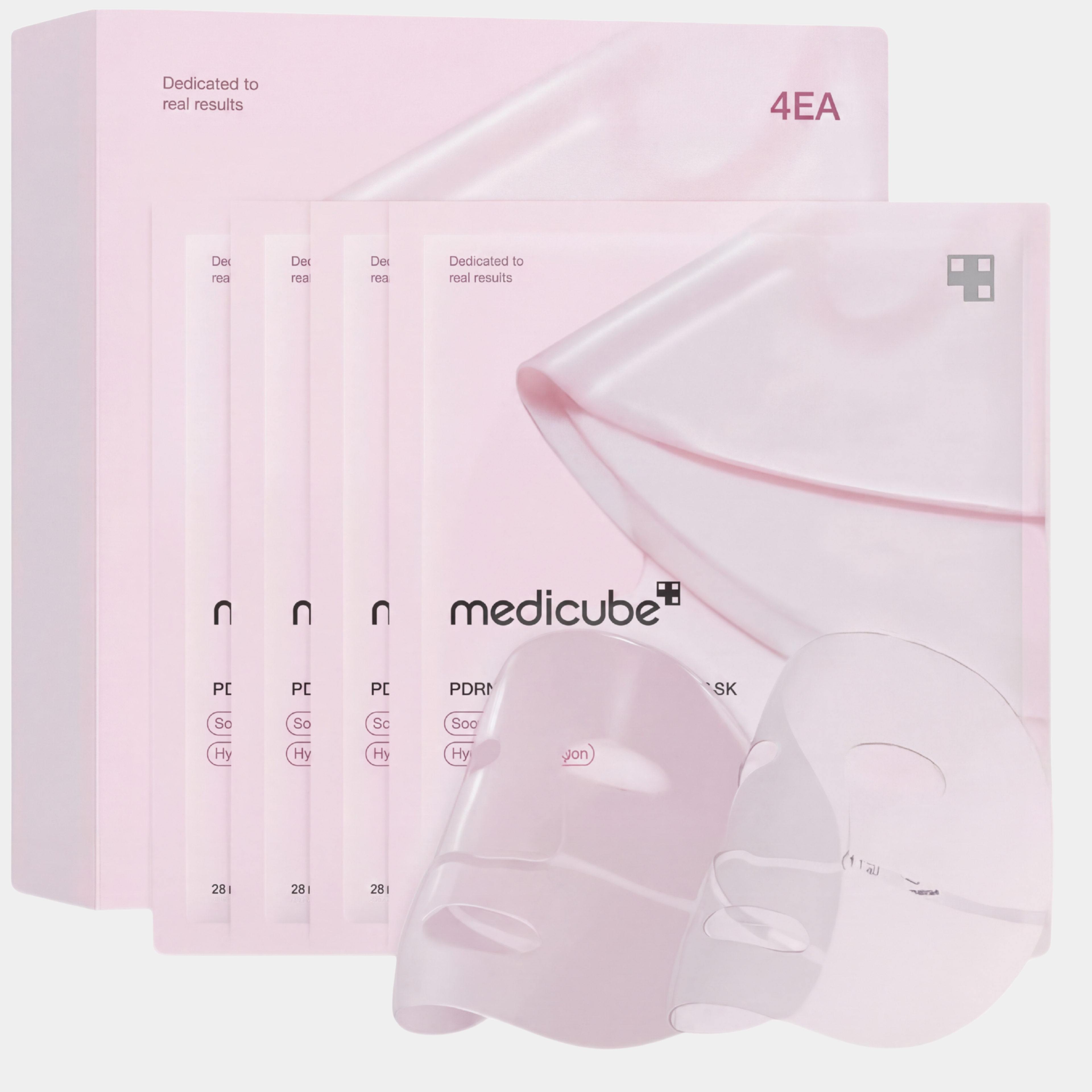 (4 PCS) Medicube PDRN Pink Collagen Gel Mask Box