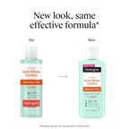 Comparison of old and new Neutrogena Oil-Free Acne Stress Control bottle designs.