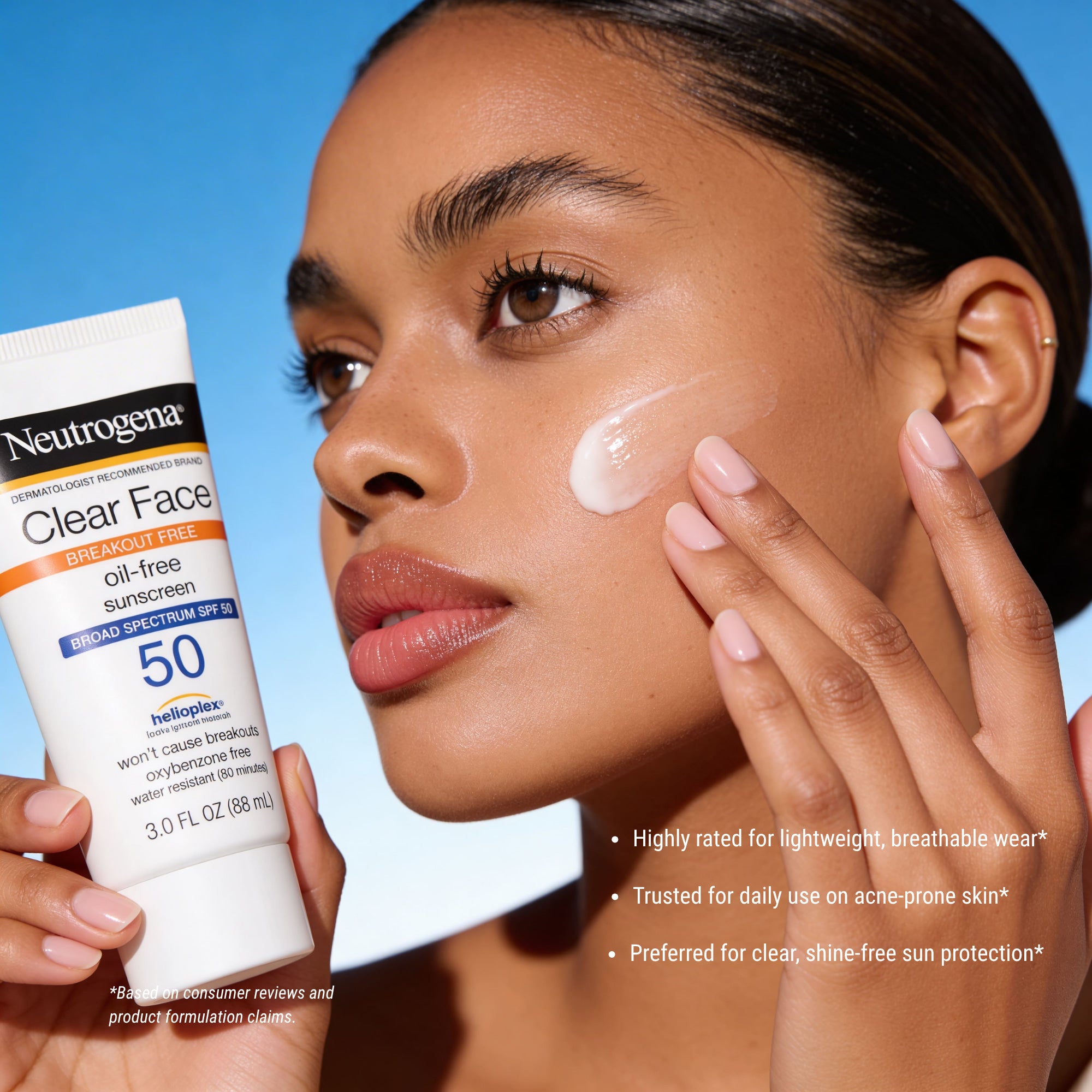 Neutrogena Clear Face SPF50 Sunscreen for Acne-Prone Skin