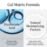 Gel Matrix Formula with Hyaluronic Acid and Natural Moisturizing Factors on a white background