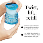 Neutrogena Hydro Boost product with instructions on how to twist, lift, and refill.
