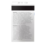 Product label with text and ingredients on a white background