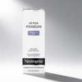 Neutrogena oil-free moisture facial moisturizer for sensitive skin on a gray background