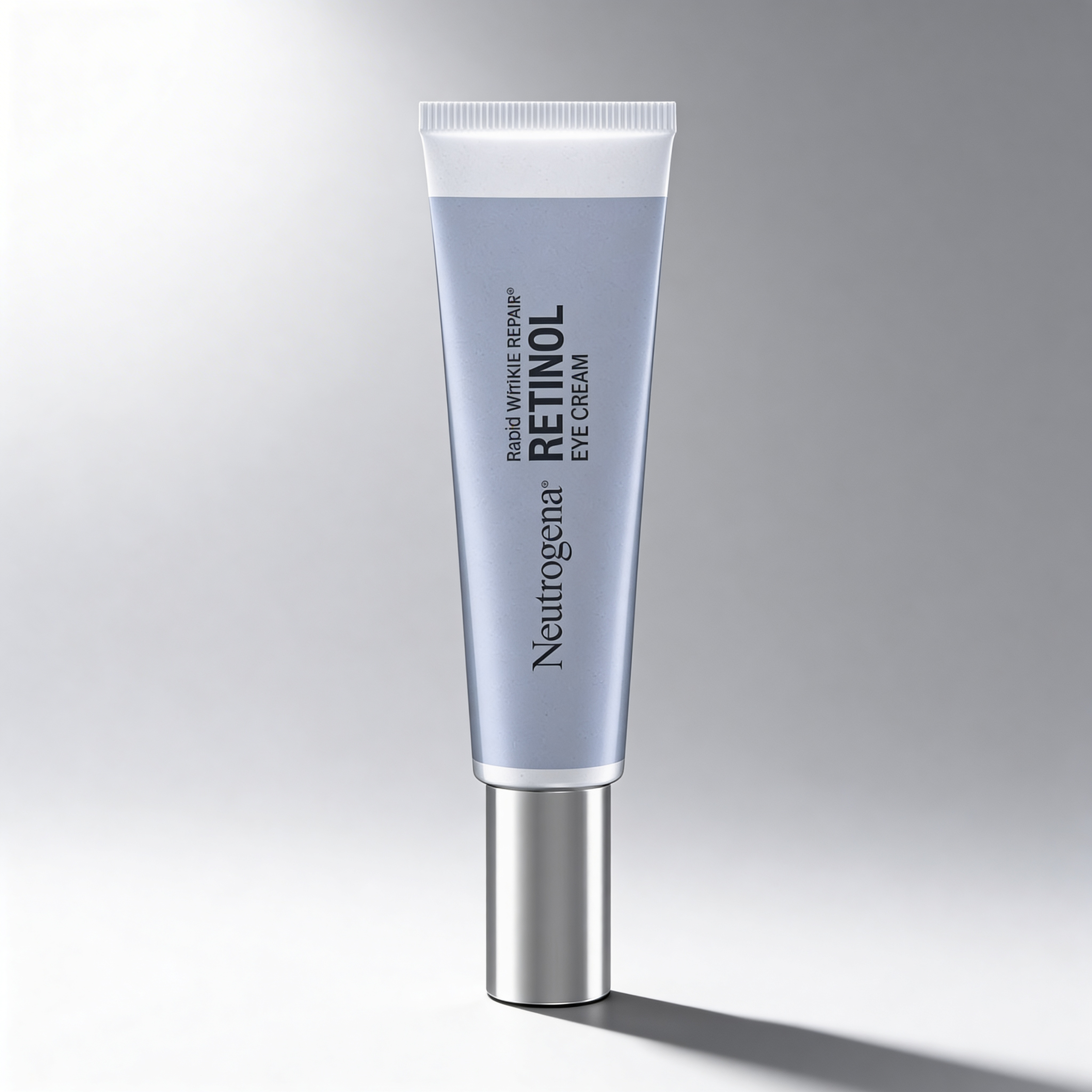 Neutrogena Retinol Eye Cream tube on a gray background