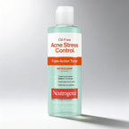 Neutrogena Acne Stress Control toner bottle on a gray background