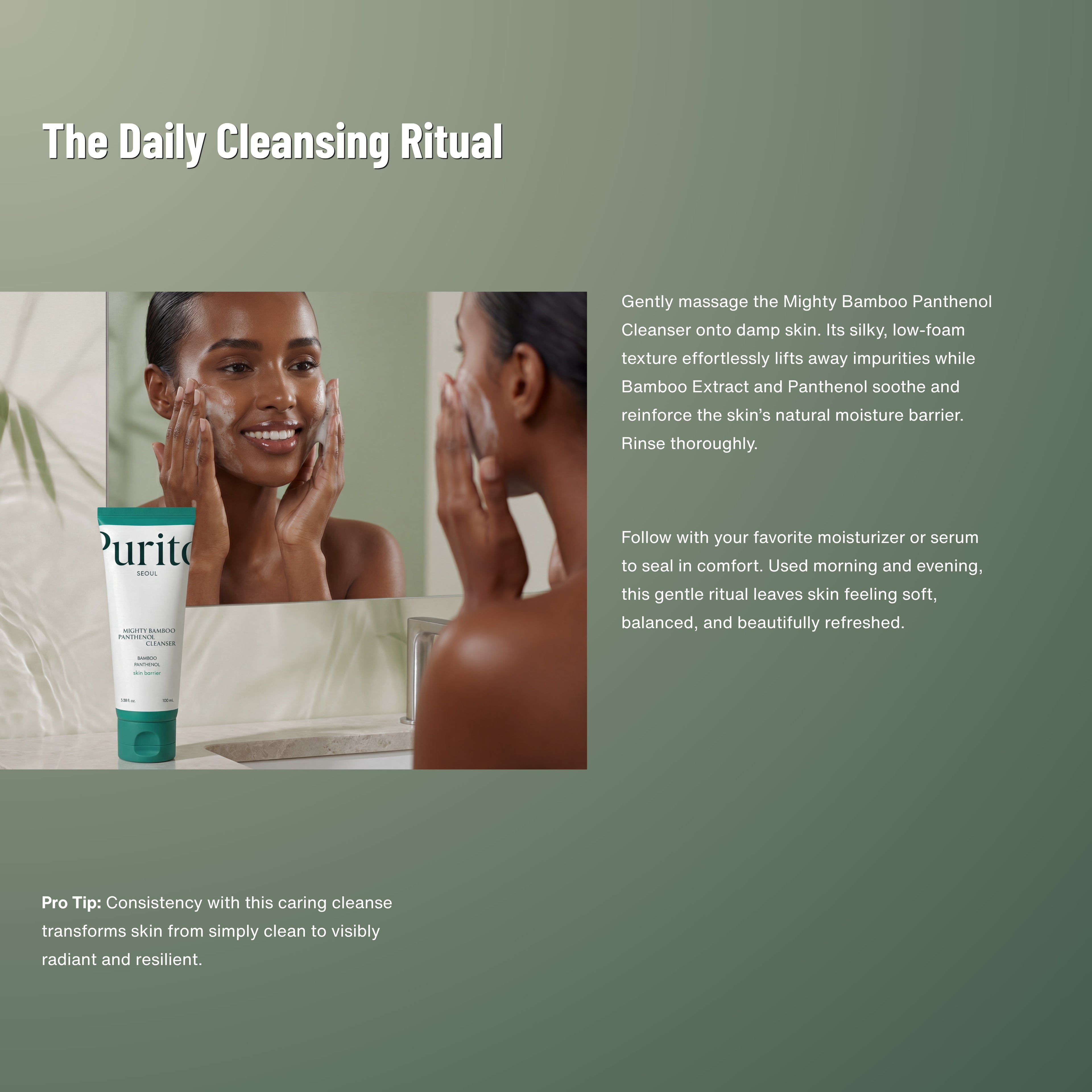 PURITO SEOUL Mighty Bamboo Panthenol Cleanser 150ml / 5.07 fl. Oz.