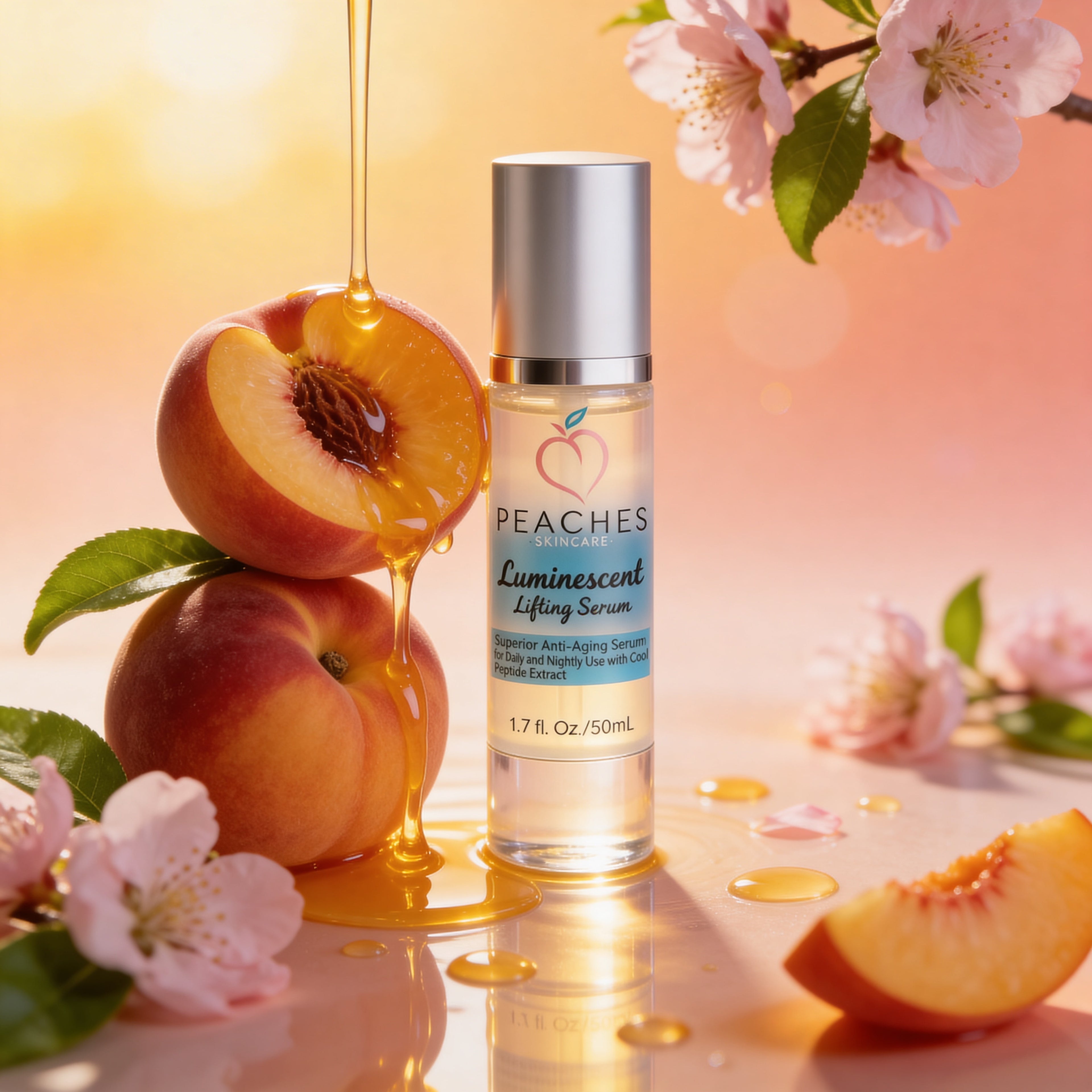 Peaches Skin Care Luminescent Lifting Serum for Sagging & Dull Skin