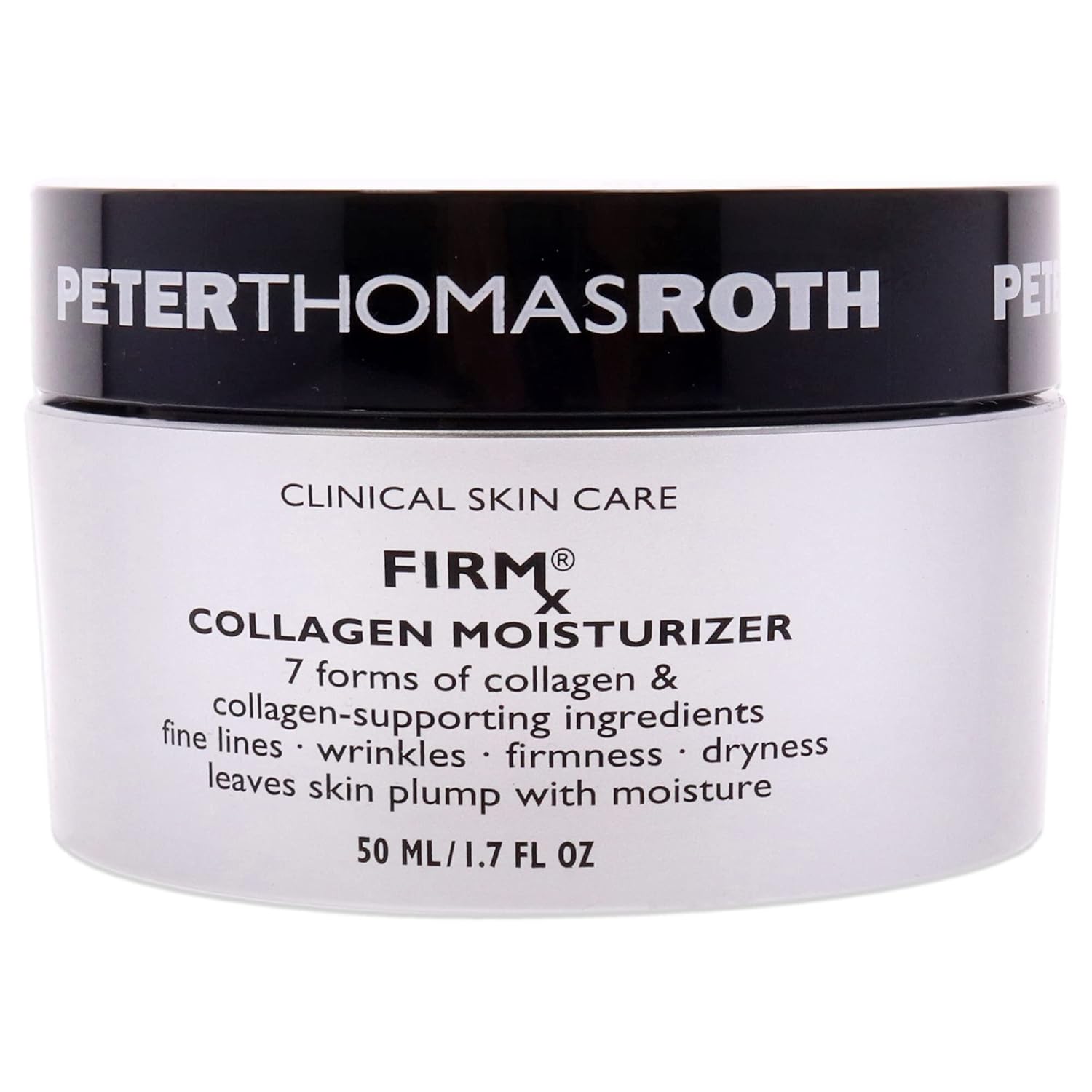 Peter Thomas Roth FirmX Collagen Moisturizer jar on a white background