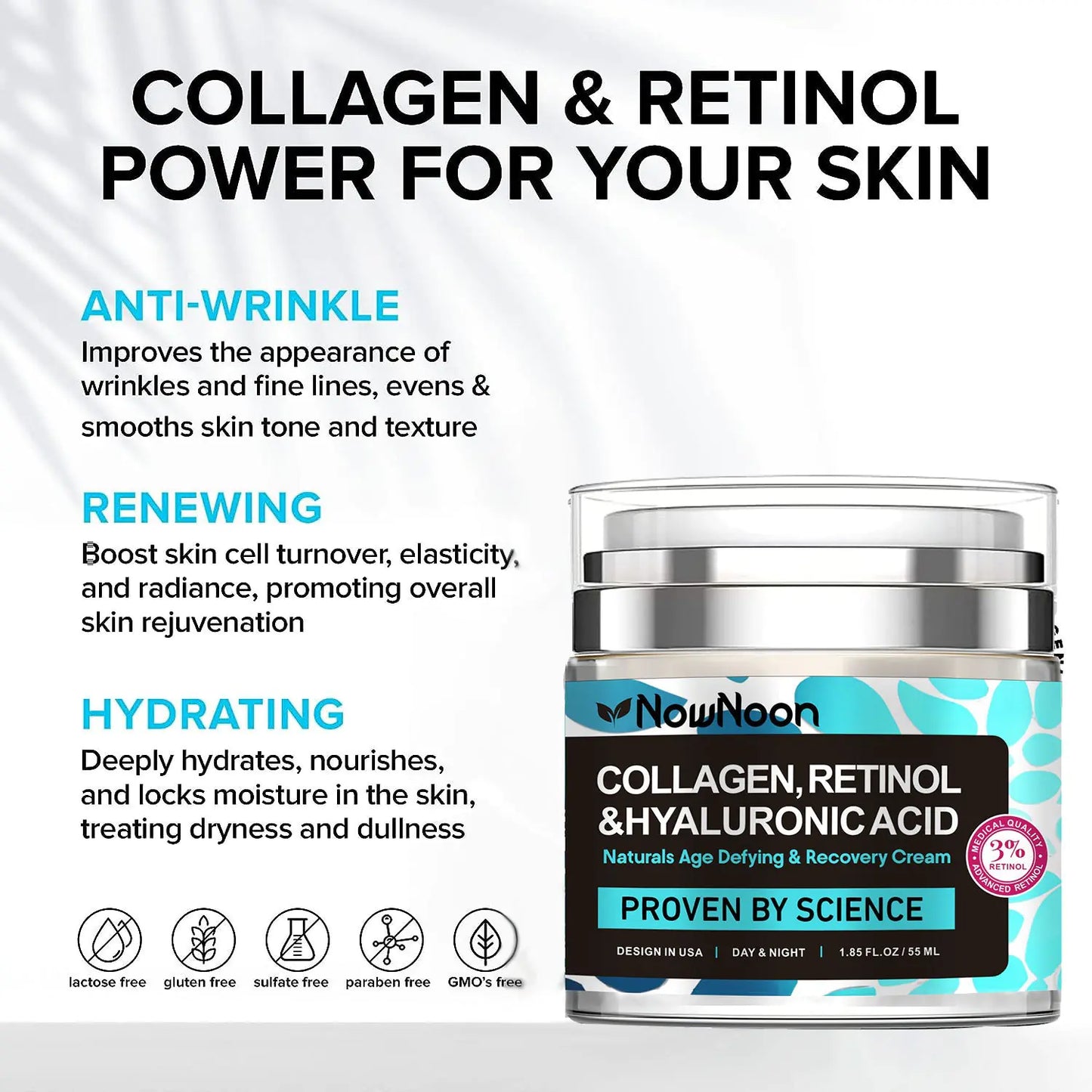 Nownoon Collagen & Retinol Face Cream (55ml)