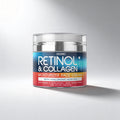 Mooskin Retinol & Collagen moisturizer face cream jar on a gray background