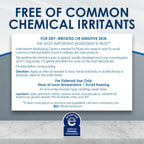 Product label for Vanicream moisturizing cream with text about chemical irritants and usage instructions.